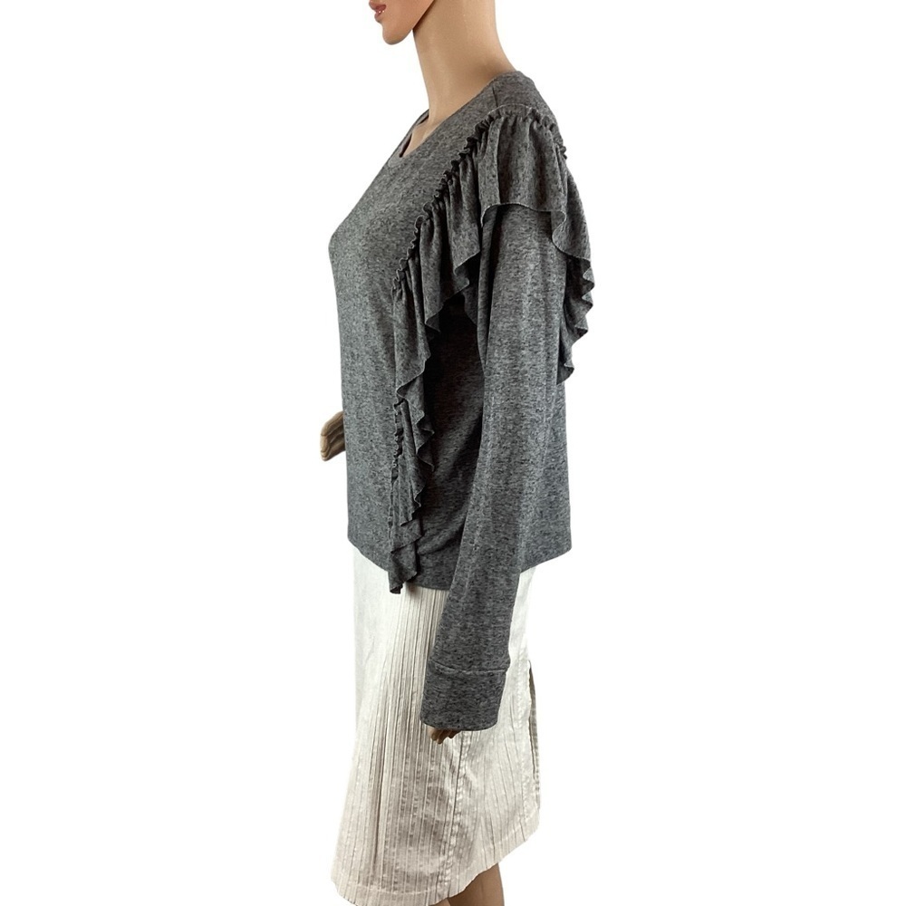 Levis Ruffle Sweater Size S Gray - Picture 4 of 6